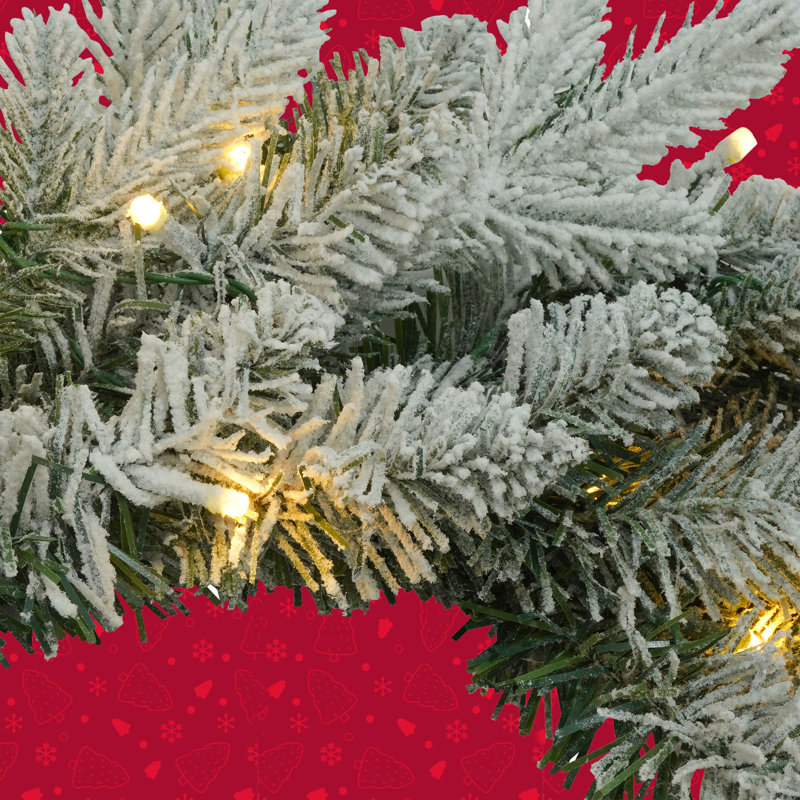 Arbre de Noël artificiel en polyéthylène 7 pi avec 2 couronnes, décorations pour Noël