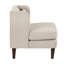 Chaise en velours côtelé taupe avec coussins de siège réversibles et hauteur de 19 po-1411797534
