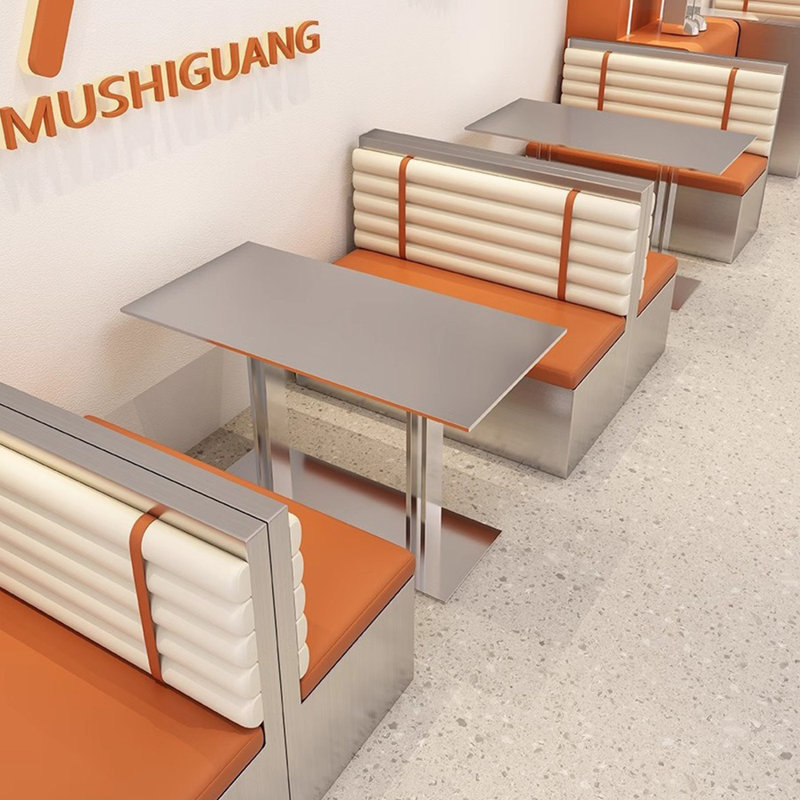 Banc rembourré en similicuir de style industriel