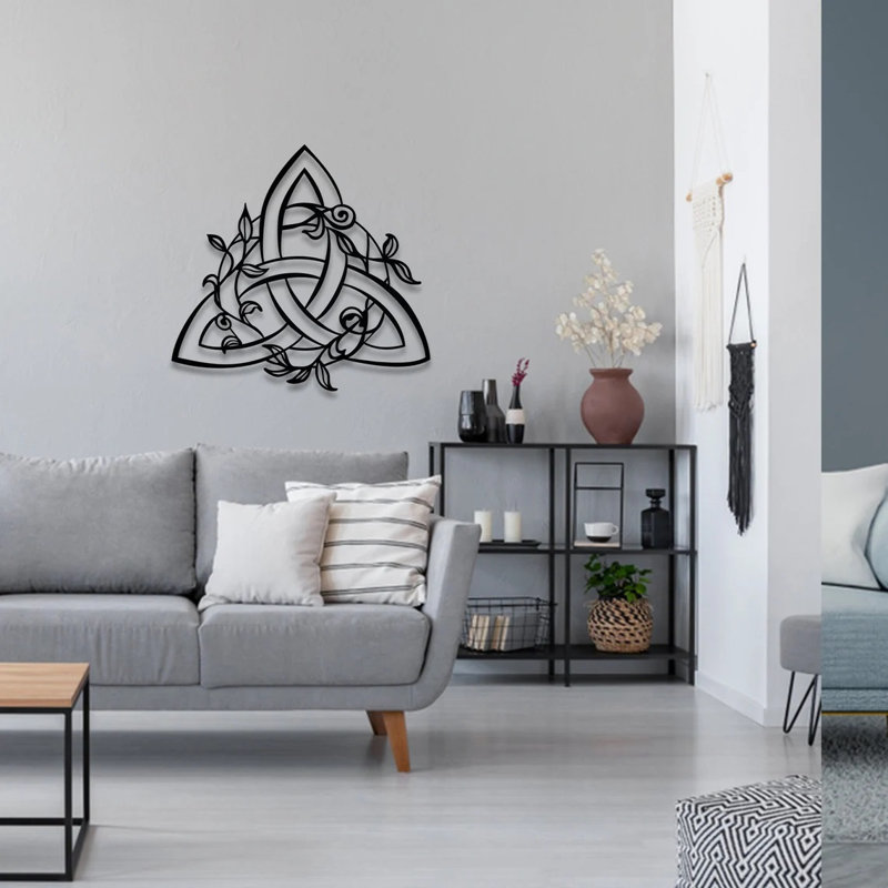 Celtic Knot Metal Wall Décor, 45cm H x 45cm W x 2cm D, Black
