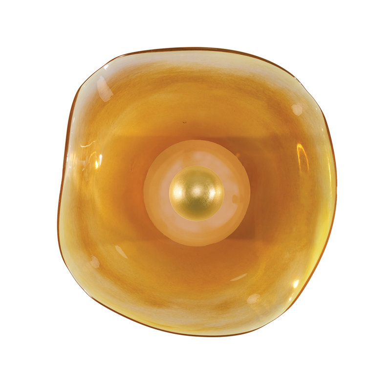 Applique murale H 16 po Embark, Feuille d'or standard, Ambre