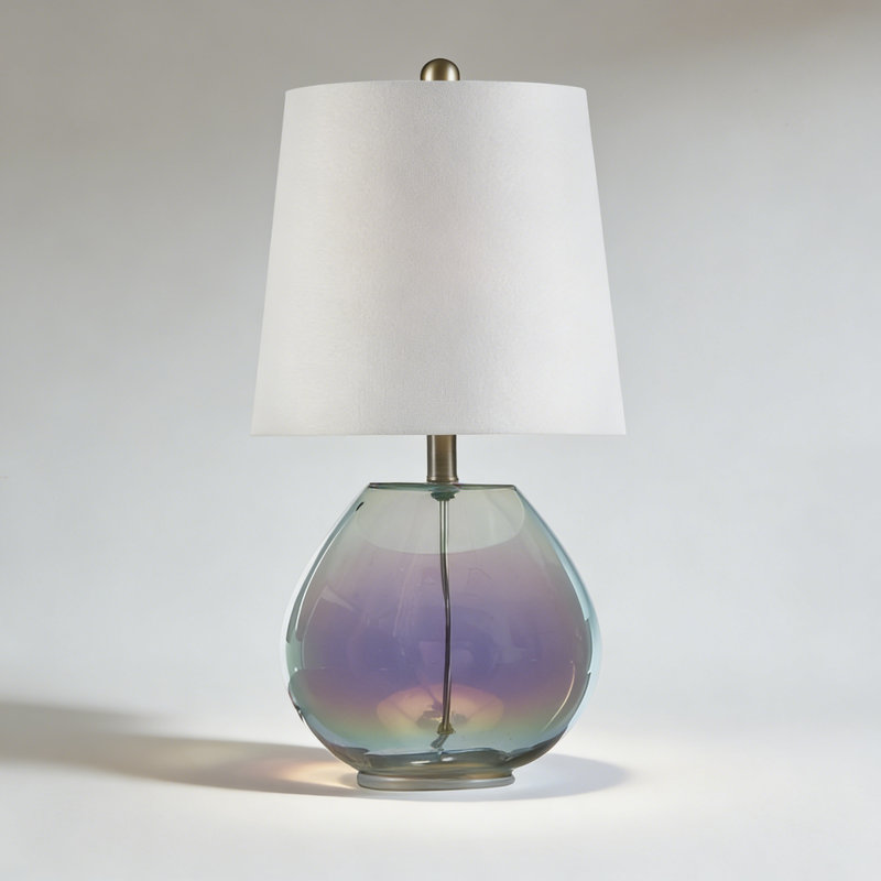 Lampe de table en verre irisé Ranier