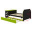 Lit de jour en bois avec couchette, bureau et port USB-118028146