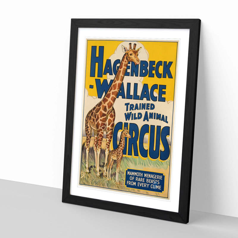 Vintage Circus (22) Framed Vintage Advertisement - Framed Print, Black
