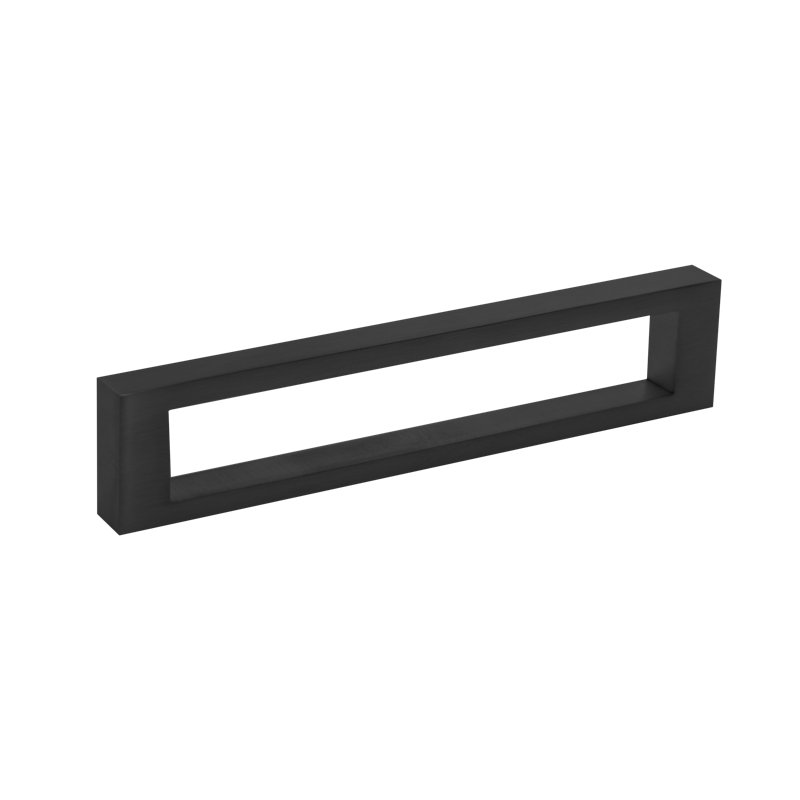 Rectangular Cabinet Pull, Satin Black, 8 3/8"