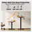 Electric Height Adjustable Standing Desk With Power Outlet And Led Light , Home Office Desk with Large Monitor Shelf-117664312