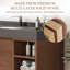 Meuble-lavabo flottant moderne 48 po avec grands tiroirs et tablettes ouvertes, meuble-lavabo mural en bois avec plateau en pierre frittée de qualité supérieure, finition en céramique blanche-676462870-676462868