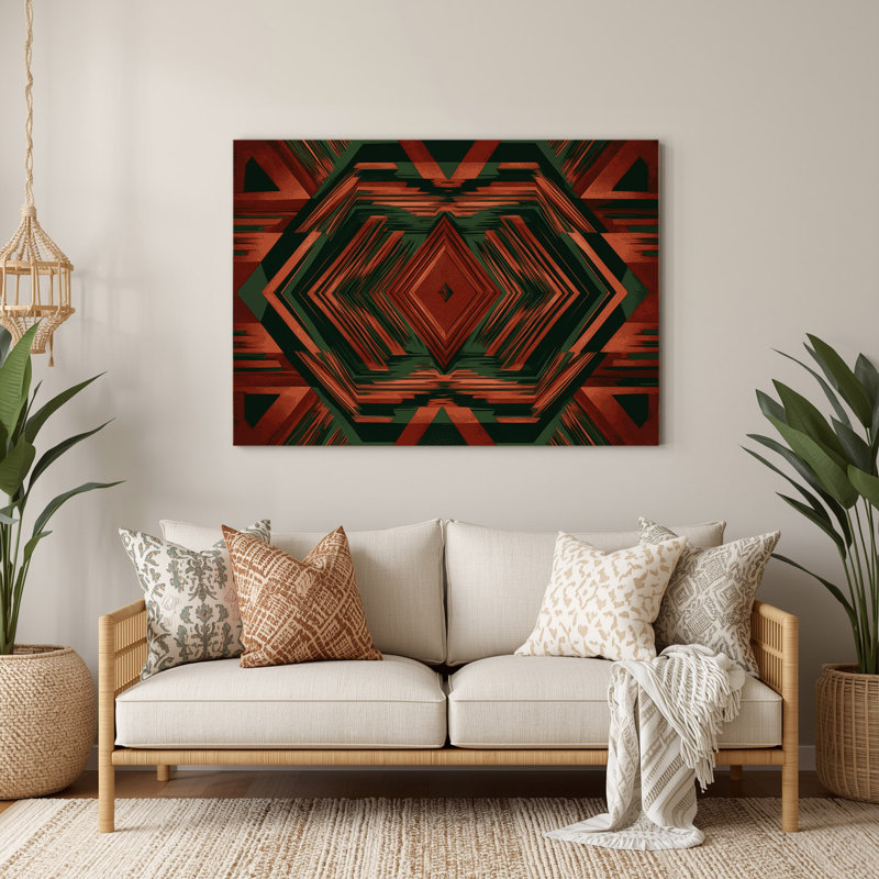 Art mural en métal vert Op Op 70, H 144 po x l 216 po x P 0,05 po