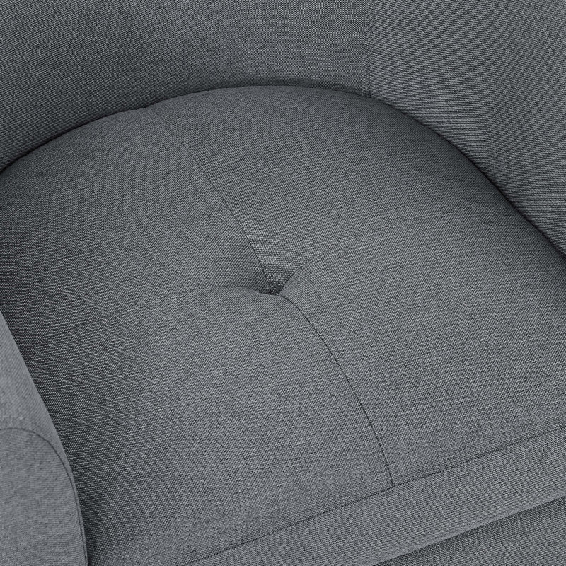 Jazouli Upholstered Barrel Chair with Ottoman, Light 100% Polyester
