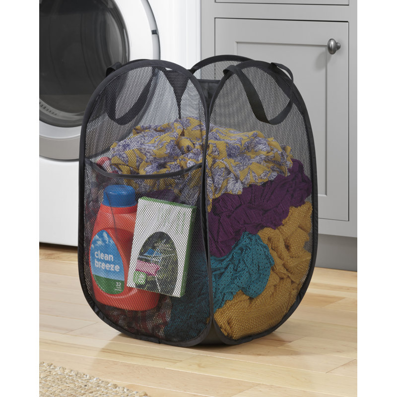 Pop & Fold Laundry Hamper, Black