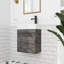 Petit meuble-lavabo simple 18 po avec plateau en résine Cydnei-956829764
