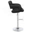 Tabouret de bar réglable noir et chrome
