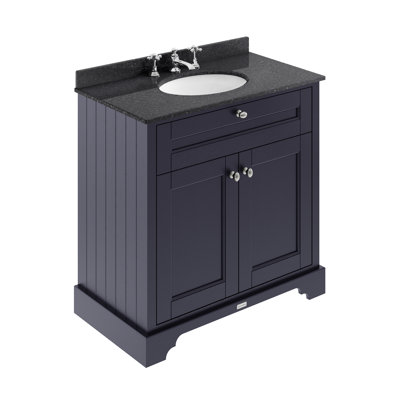 Old London 820mm Single Bathroom Vanity with Integrated Ceramic Basin