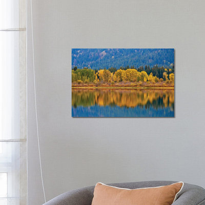 Autumns Reflection 1 Piece Wrapped Canvas Wall Art