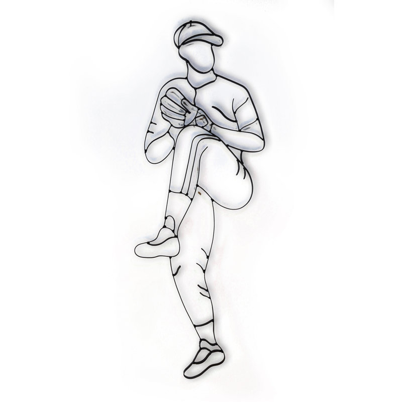 Décoration murale joueur de baseball