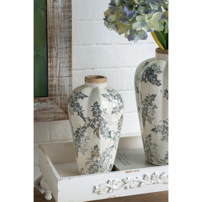 Vase d'appoint en céramique blanche