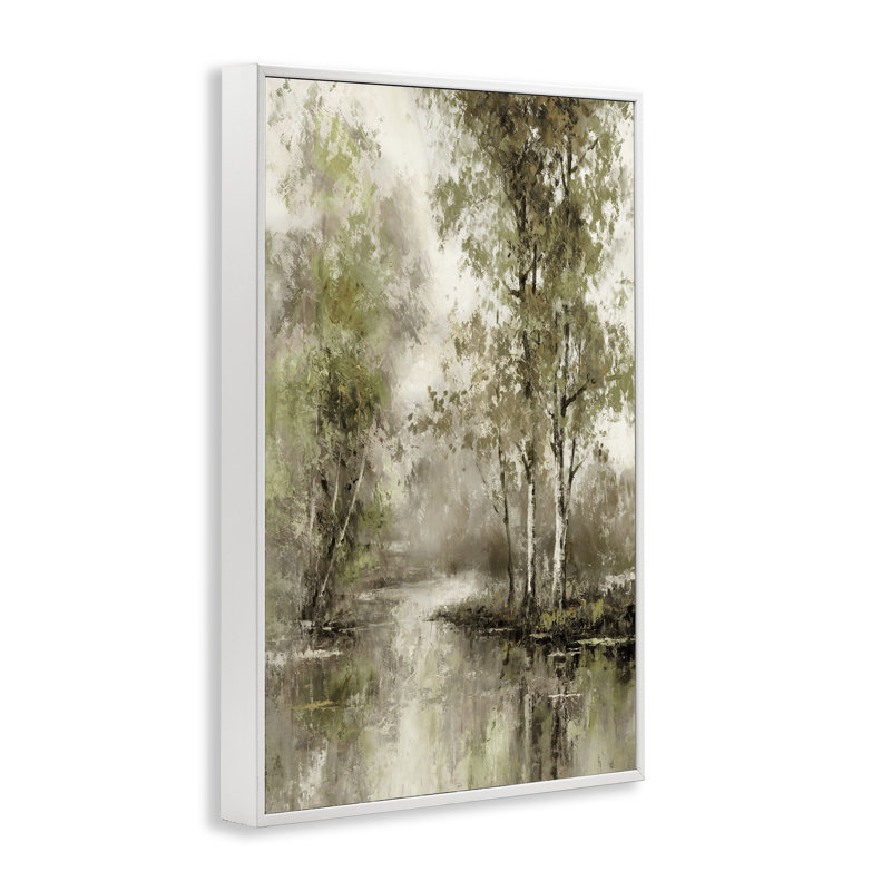 Giclée encadrée par Spring Forest River, design par T.C. Chiu, H 18 po x l 12 po