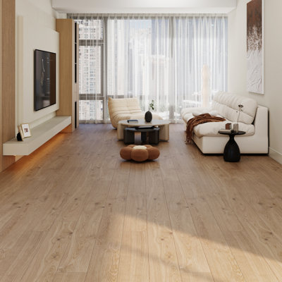 7.7 In. X 48 In. 12Mm Waterproof Hybrid Rigid Core Flooring With IXPE Pad AC4 Wear Layer