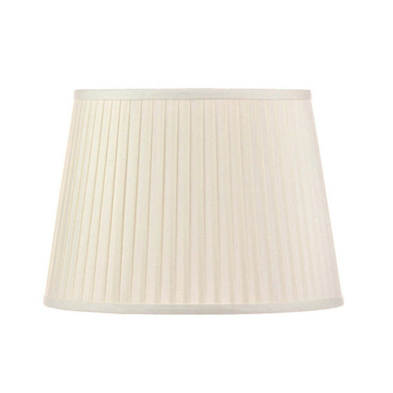 Linen Oval Lamp Shade (Spider), 12"H x 18"W x 14"D, Eggshell