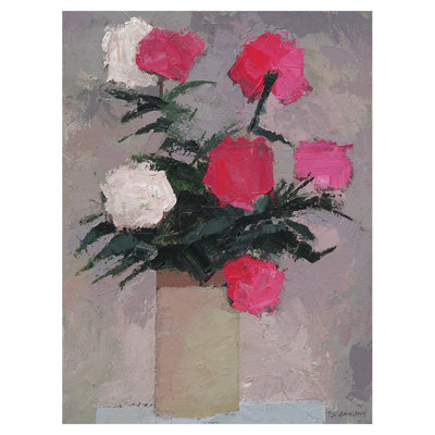 PAUL DONAGHY (PINK & WHITE PEONIES) 60X80 CANVAS Wrapped Canvas Wall Art