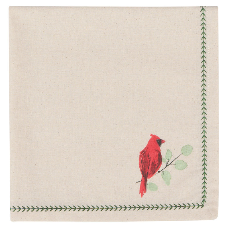 Serviette 100% coton oiseaux de la forêt