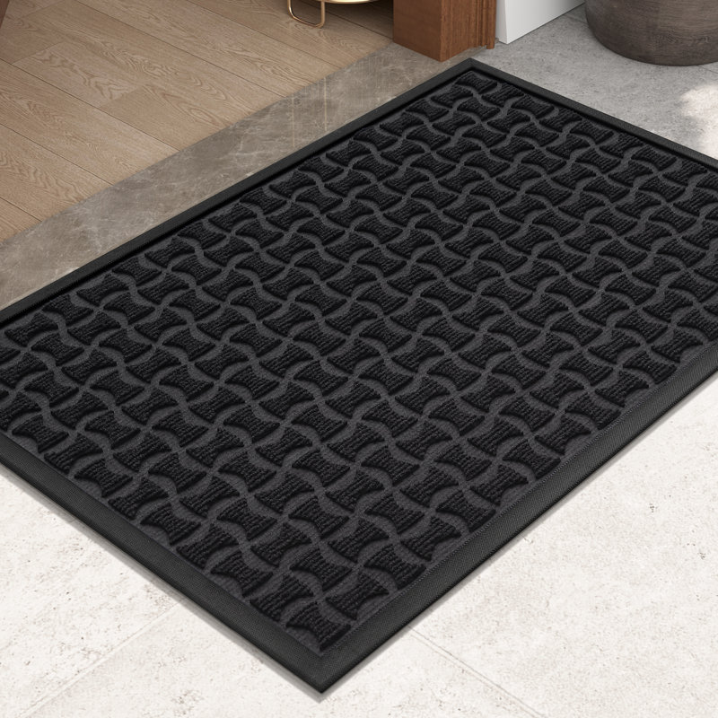 Non-Slip Outdoor Doormat, Black, 24" W x 35.5" L