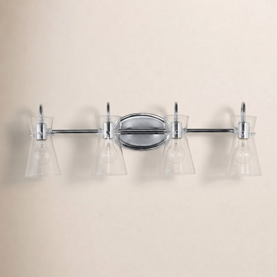 4 Light Transparent Dimmable Vanity Light