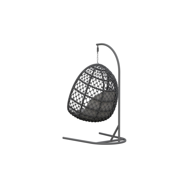 Amelia Egg Chair with Stand, Ash/Charcoal