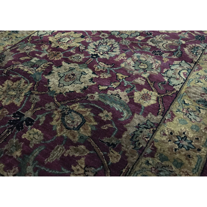 Hand-Knotted High-Quality Red Runner