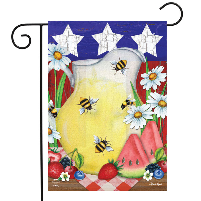 Drapeau du jardin d'été américain, Été bleu/jaune/rouge