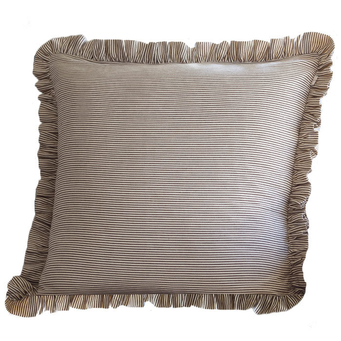Farmhouse Ruffled Cotton Reversible Pillow Cover