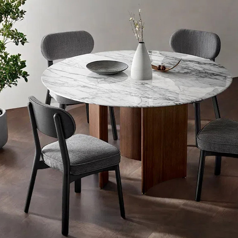 Table de salle à manger ronde légère et luxueuse