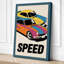 Stacked Speed Retro - Wrapped Canvas-967013931-967013940