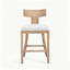 Ensemble de 2 tabourets de comptoir 26,5 po, tabourets de bar rembourrés à hauteur de comptoir avec dossier confortable, structure en bois d'hévéa massif, dossier, repose-pieds et tabourets de bar-978860136