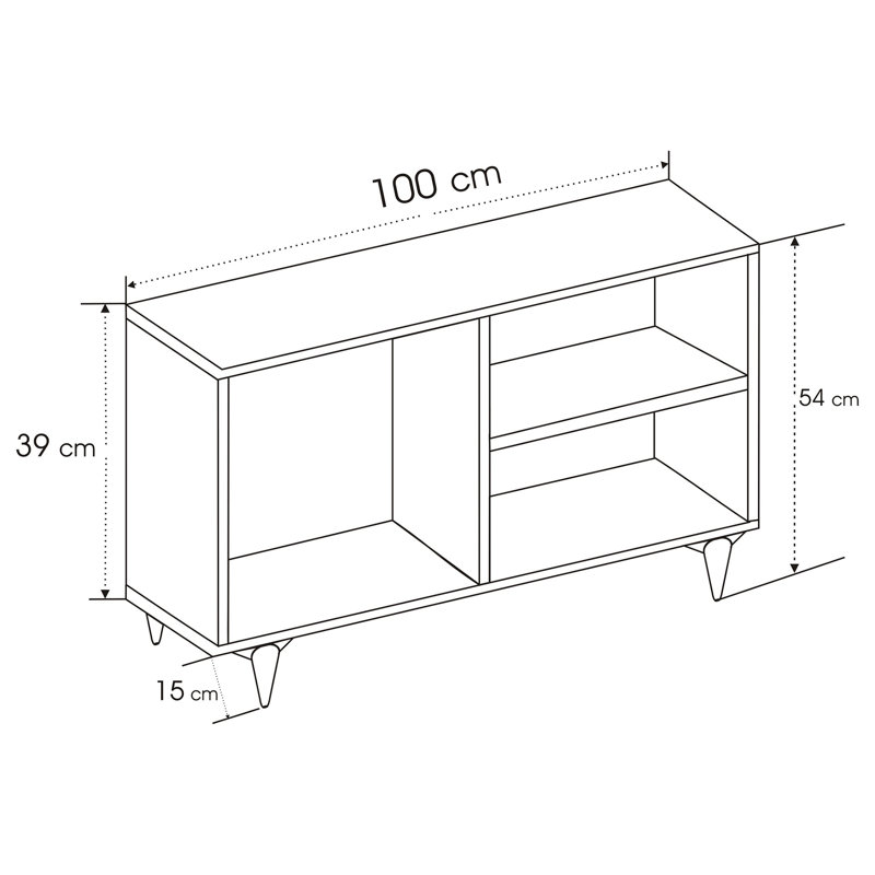 Brzozowski Unfinished TV Stand for TVs up to 43", Anthracite