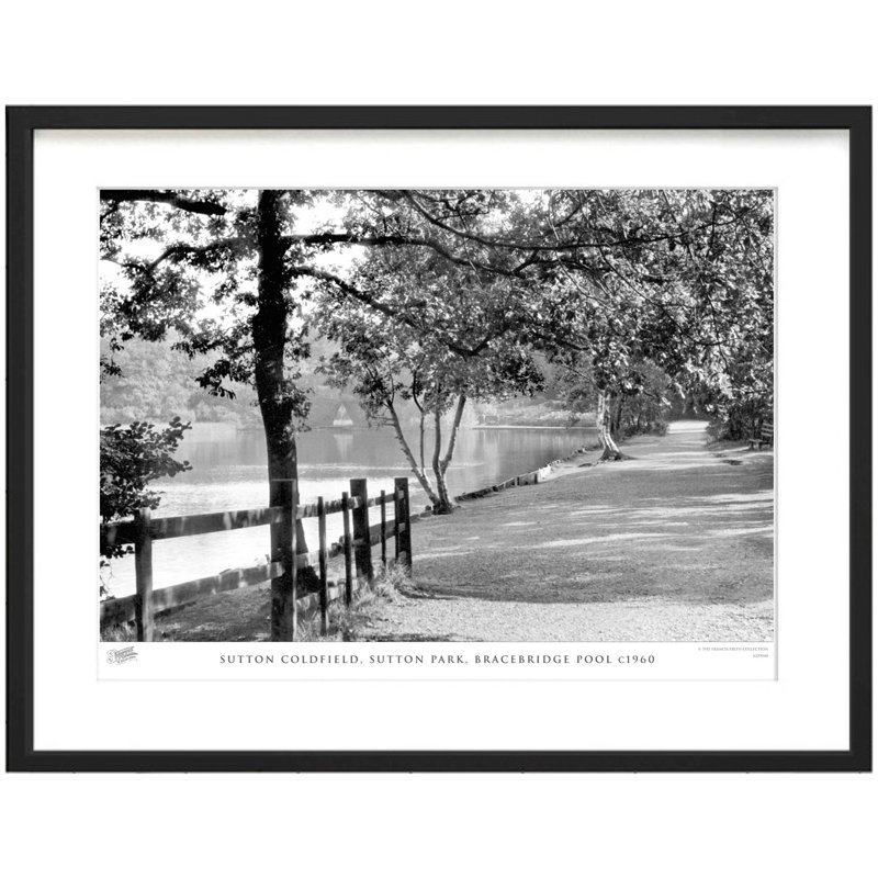 Sutton Coldfield, Sutton Park, Bracebridge Pool C1960 - Single Picture Frame Print, 60cm H x 80cm W x 2.3cm D