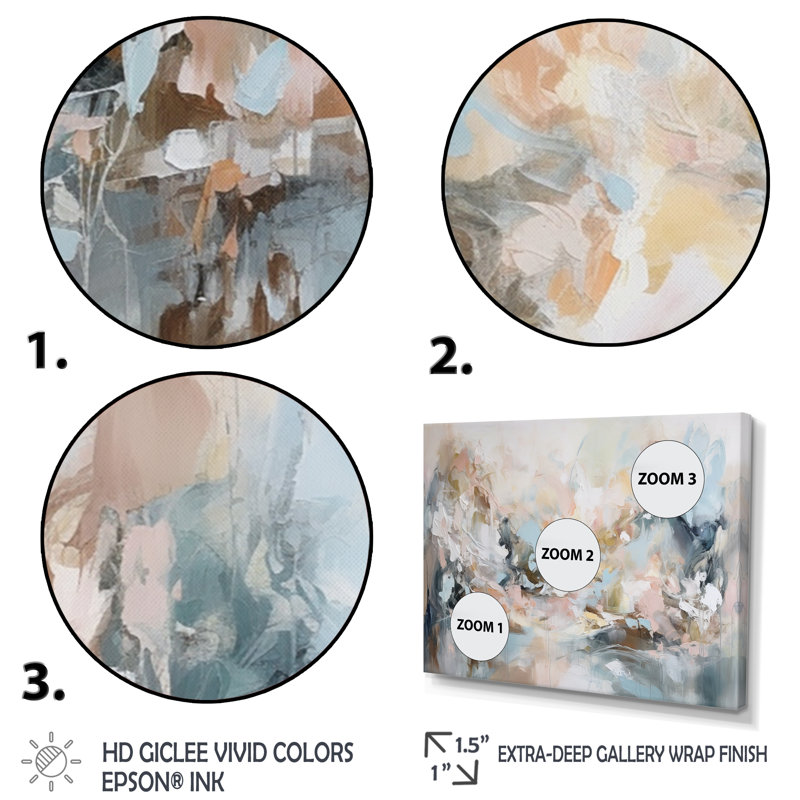 Feinstein Delicate Brushstrokes Abstract IV On Canvas Print, Wrapped Canvas, 28" H x 60" W, No Frame