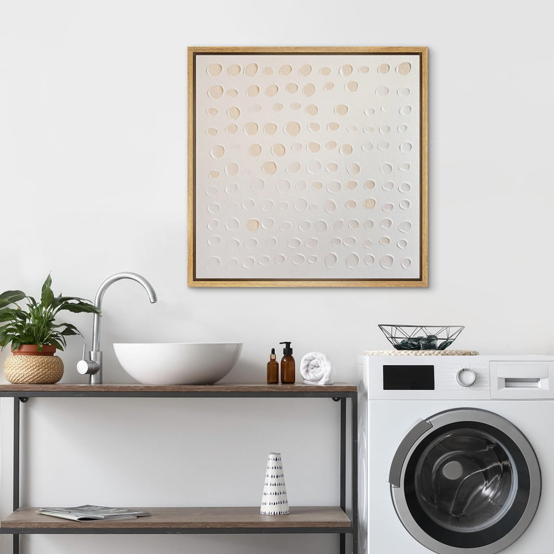 " Textured Geometric ", Natural, 16" H x 16" W