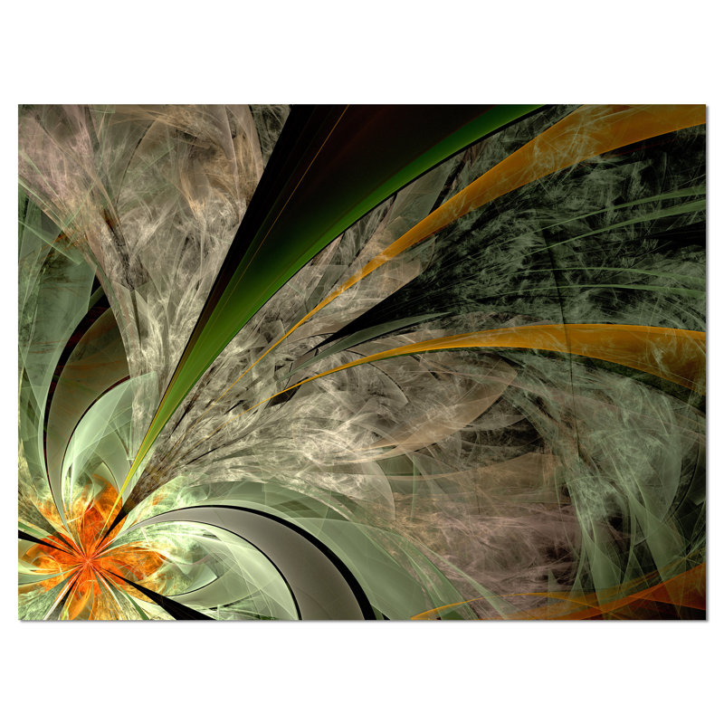 Fleur symétrique, impression sur toile tendue, H 20 po x l 20 po x P 1 po, Toile tendue