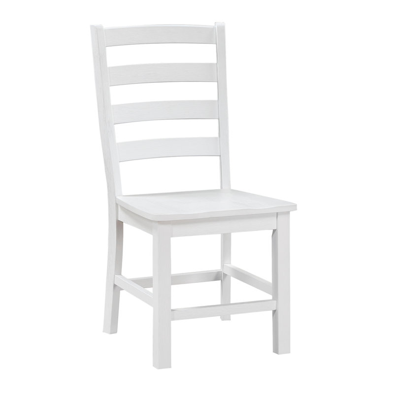 2 White Side Chairs For Dining, 250Lbs Weight Capacity, Wood Finish Of 2 Style, Wood, Capacity