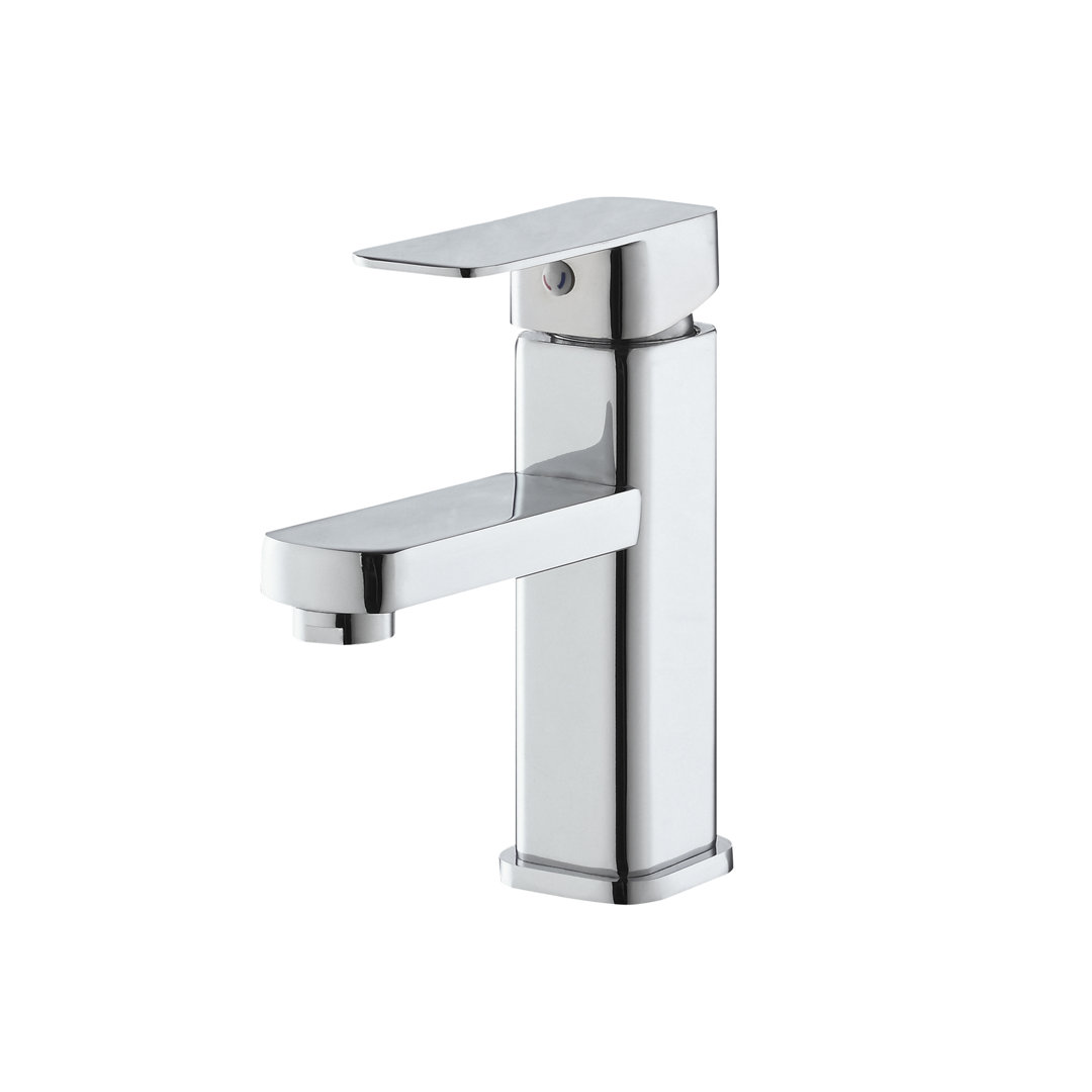 Denbigh Tap for Lavatory, Polished Chrome Mono Basin Mixer Bathroom Tap with waste