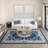 Riter Dark Blue / Navy / Cream Aubusson Oriental Rug-1961891743