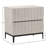Silvia 2-Drawer Rubberwood Nightstand, Light Gray