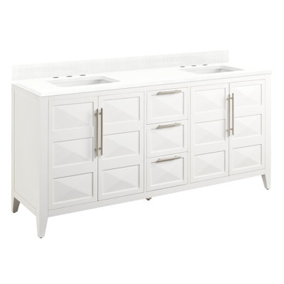 72" Holmesdale Vanity with Rectangular Undermount Sinks