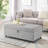 Sofa Ottoman With Storage, Modular Sectional Storage Ottoman With Wheels-586546013