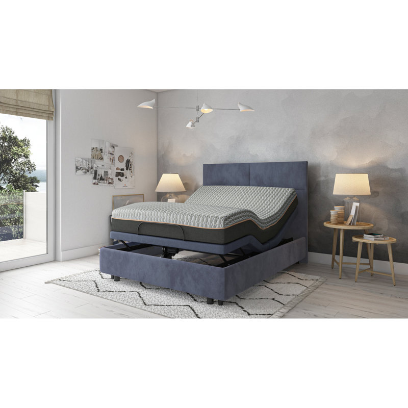 Adjustable Bed Base Bt3000 Full - Head Foot Adjustable, Wireless Remote, 2 Ports, , 3 Preset Positions, Led , Sliding Function Fade