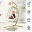 Fauteuil suspendu suspendu en osier avec support et coussin lavable pour patio-133406230-133406237