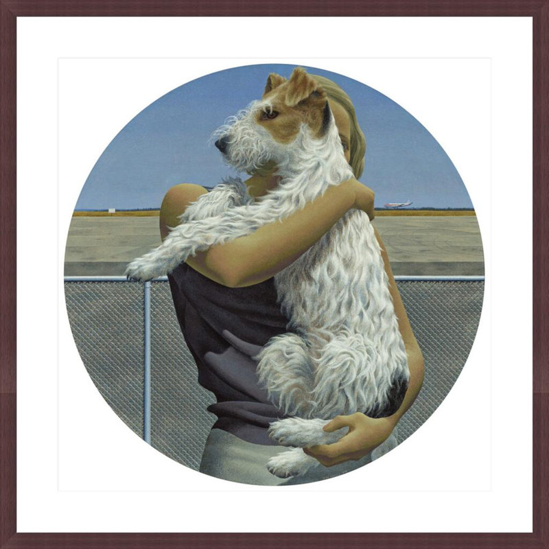 « Femme et terrier » d’Alex Colville – Reproduction giclée encadrée, H 13,75 po x l 13,75 po