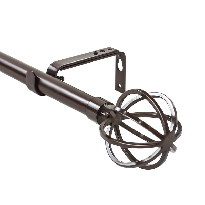 Tringle à rideaux simple 0,75 po Valparaiso, H 1 po x l 84 po x P 1 po, Bronze
