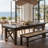 86-Inch  Extra-Long Dining Table for 6-8